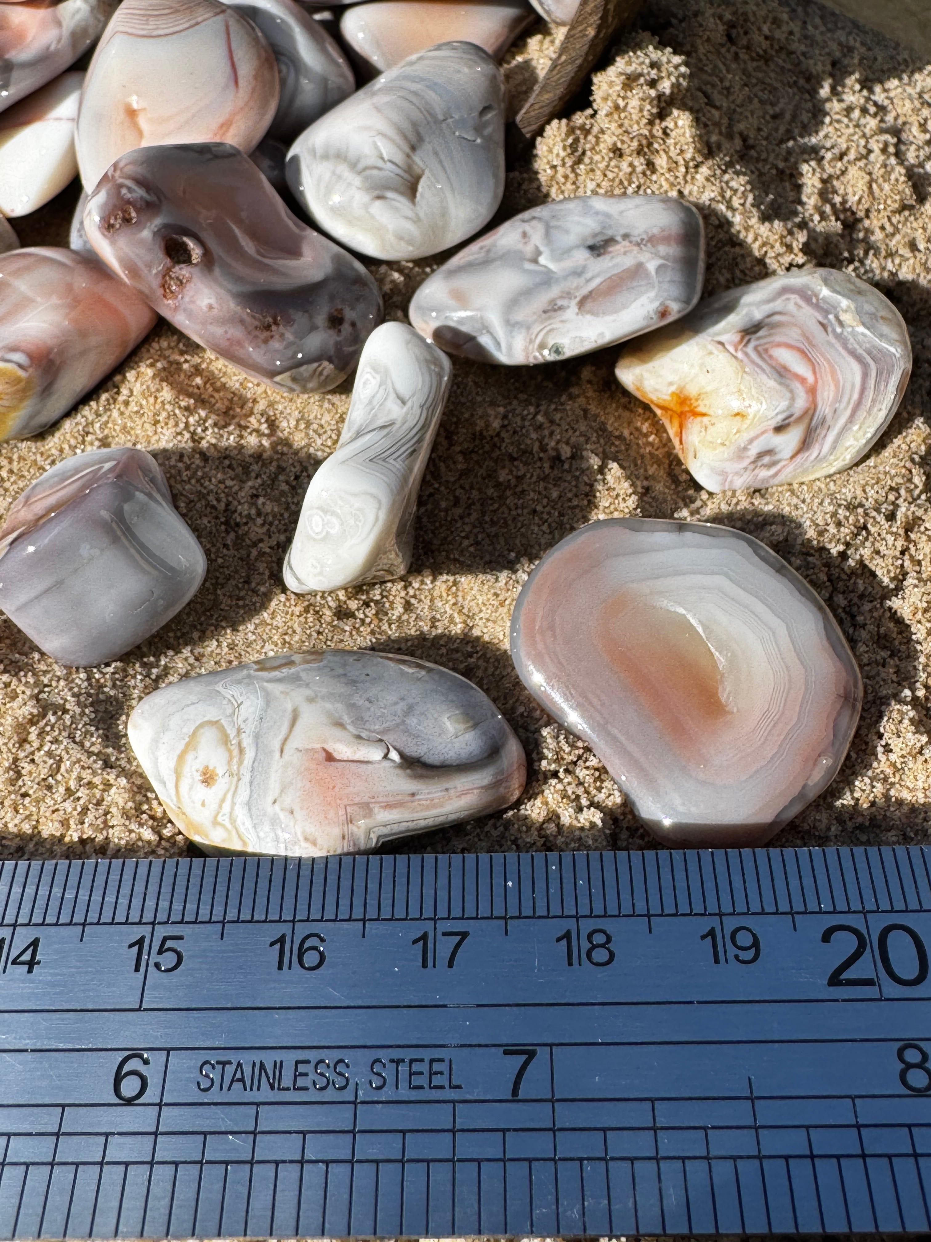 Pink Agate Tumblestone