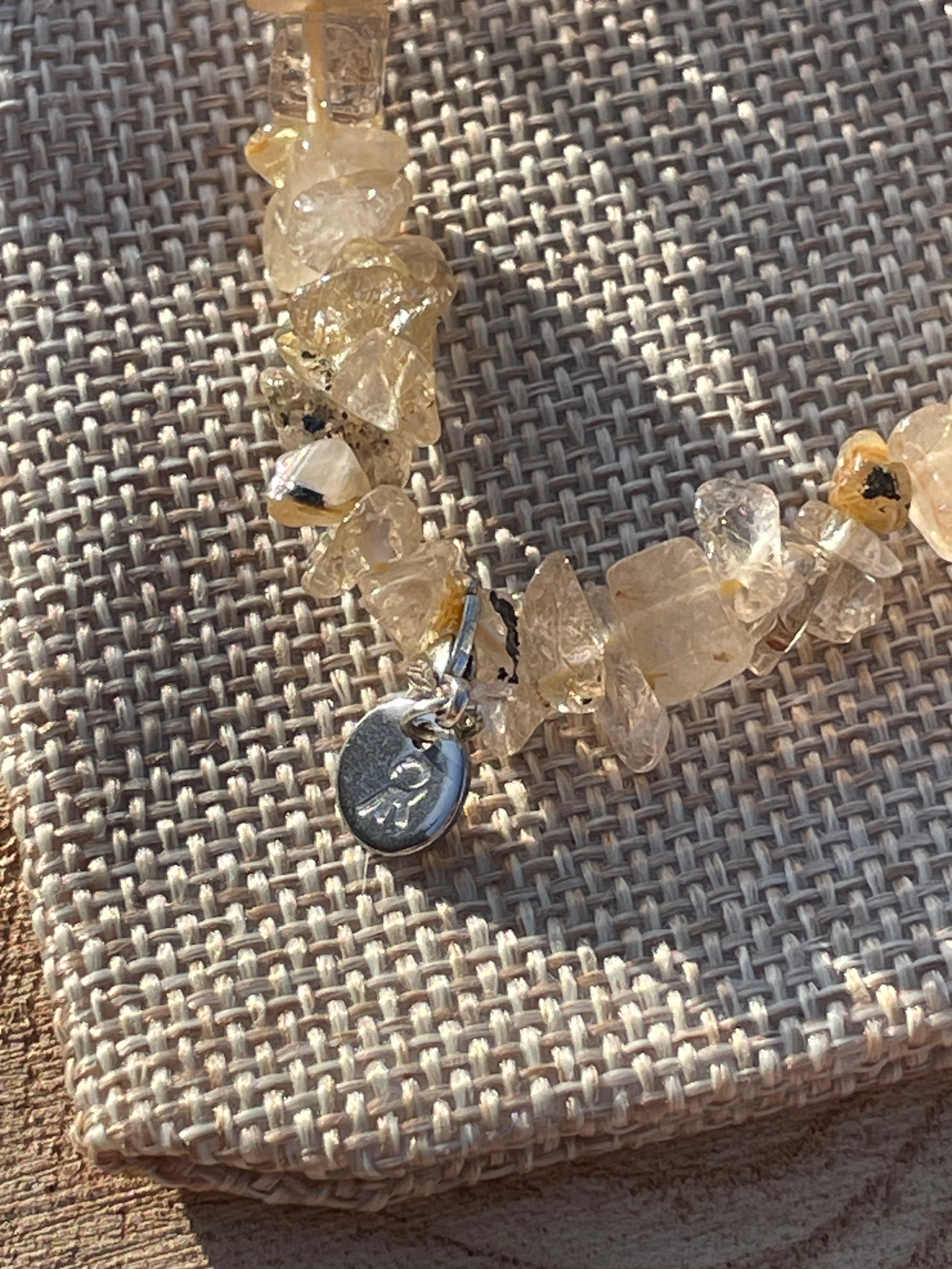 Rutile Quartz Chip Bracelet