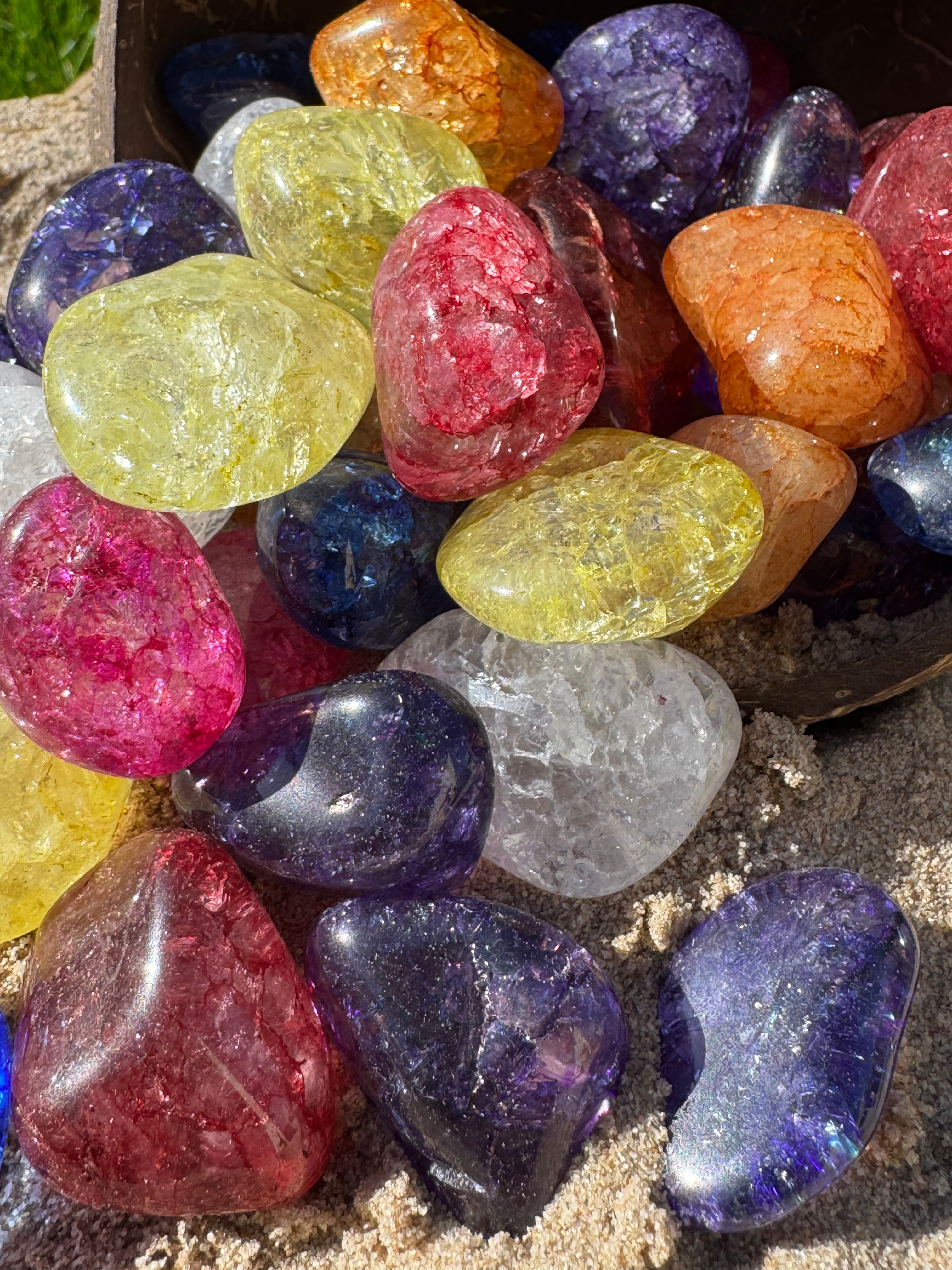 Cracked Quartz Tumblestone