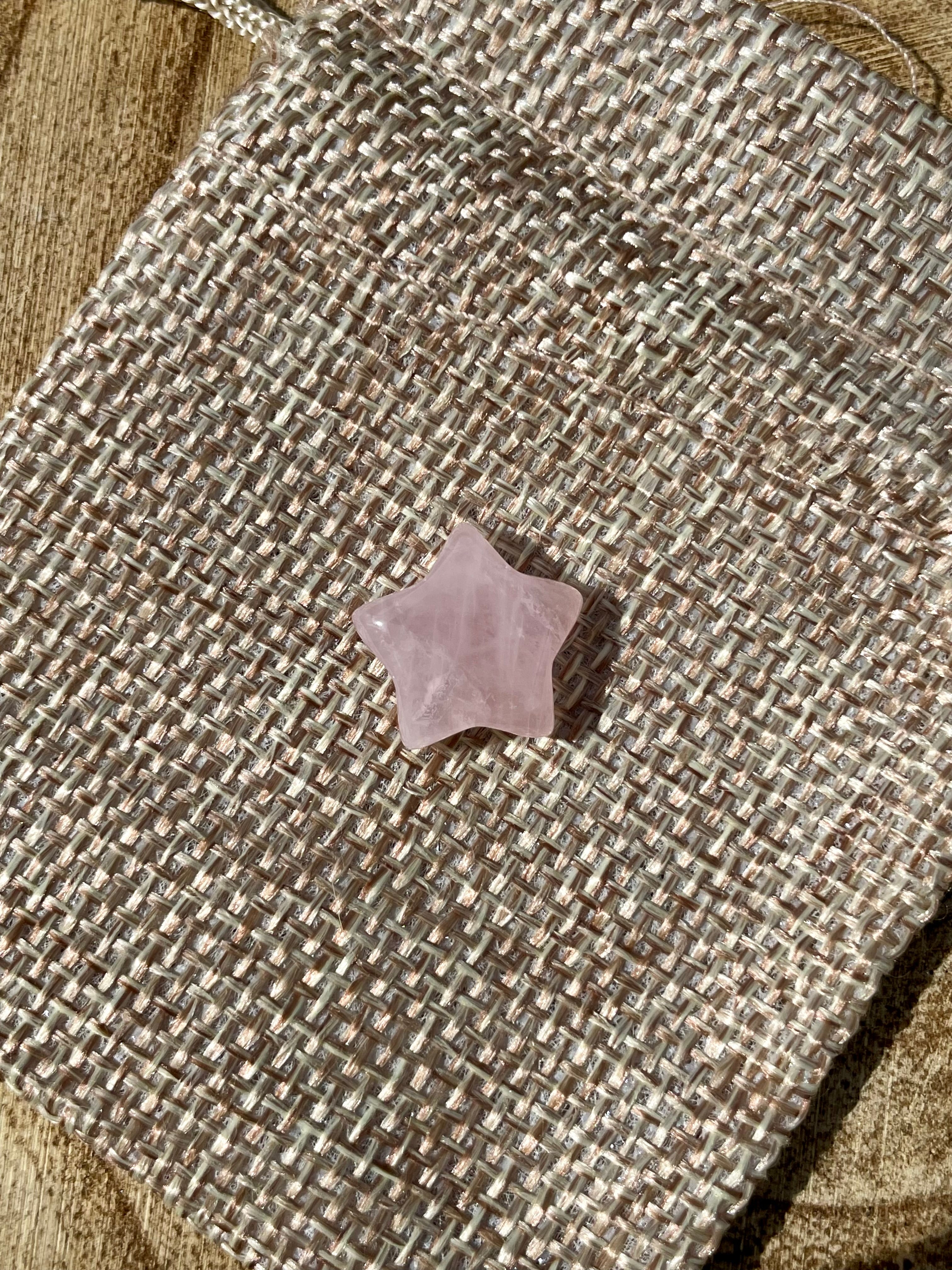Mini Rose Quartz Star - 15mm