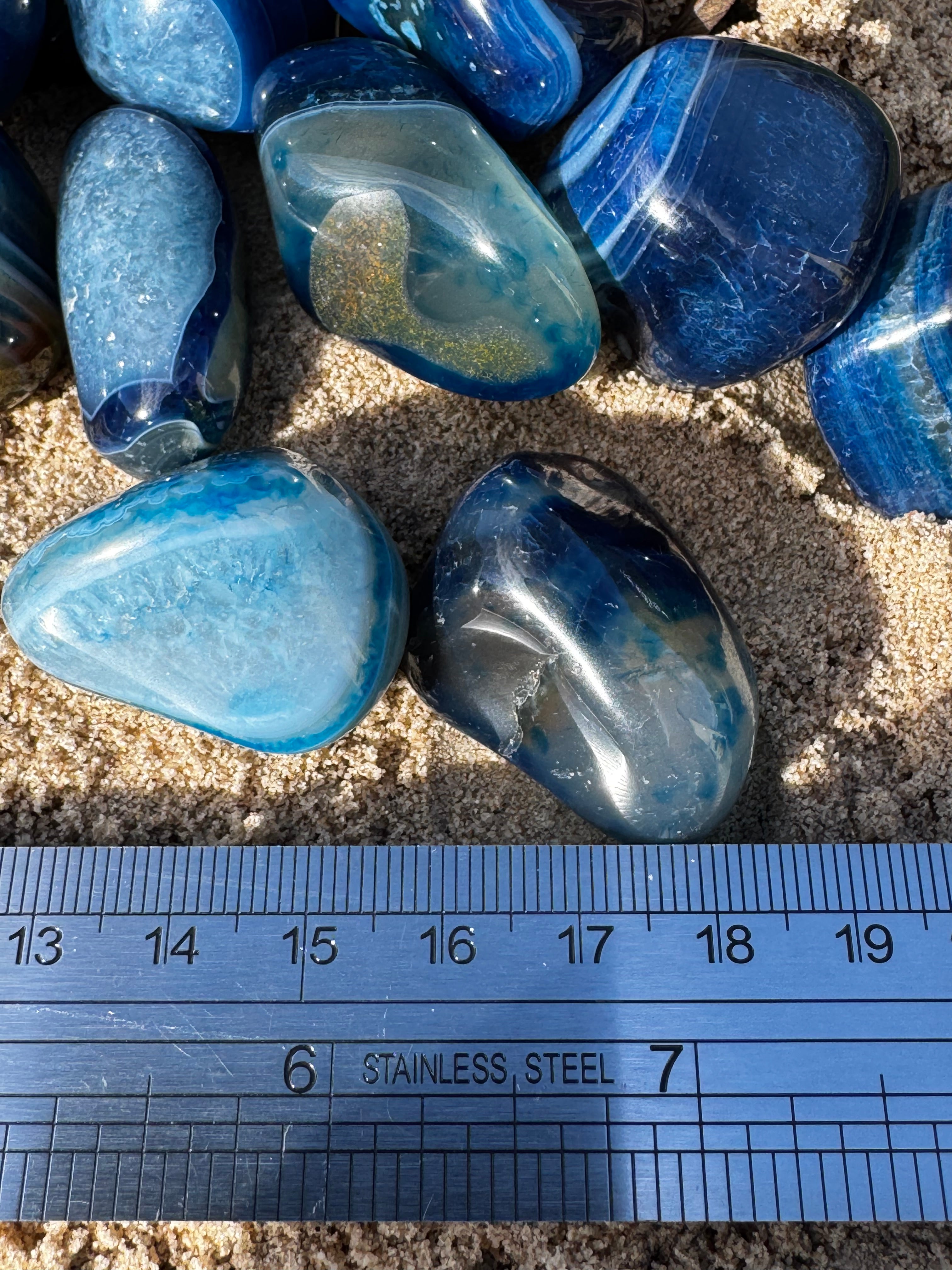 Blue Agate Tumblestone