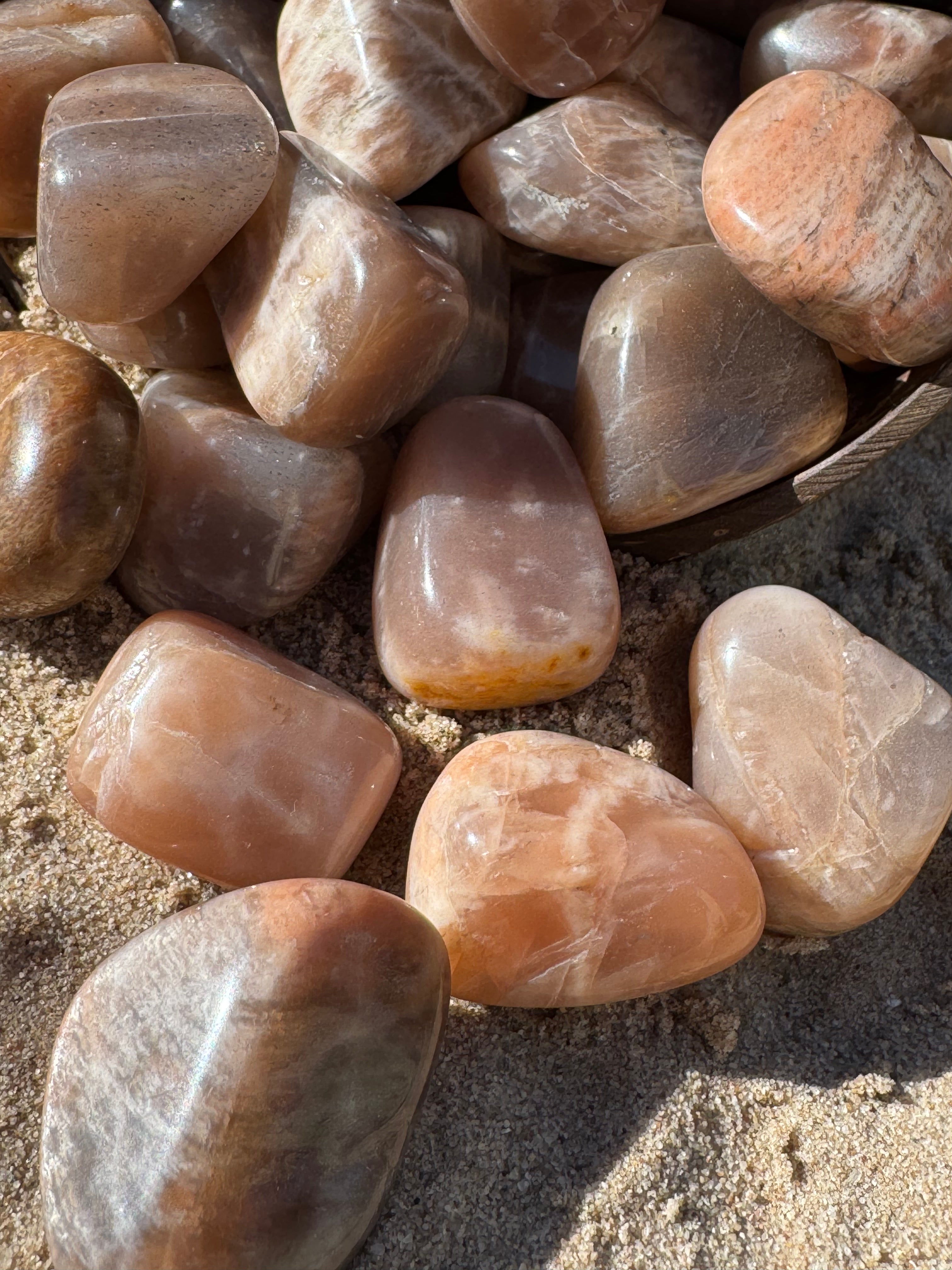 Pink Moonstone Tumblestone