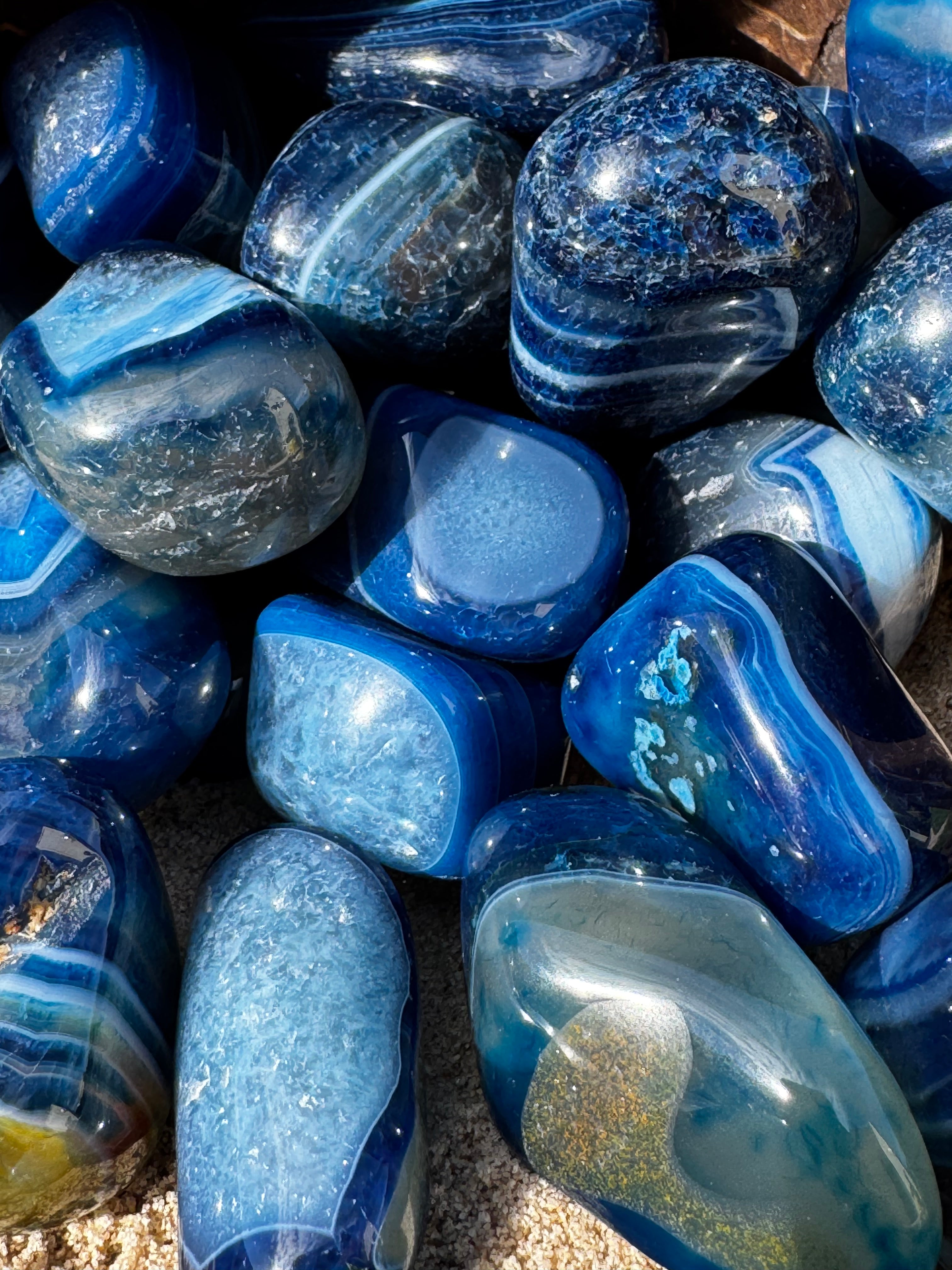 Blue Agate Tumblestone