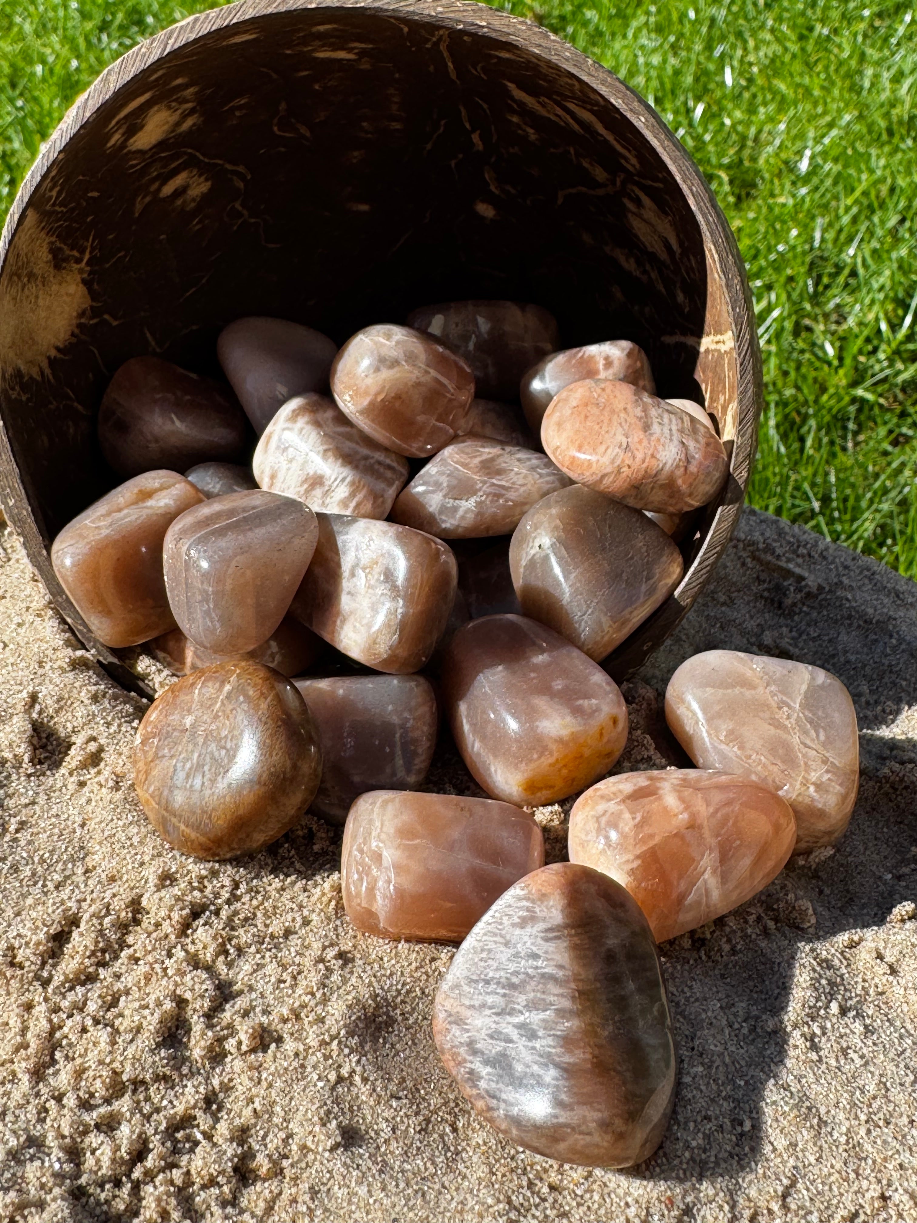 Pink Moonstone Tumblestone