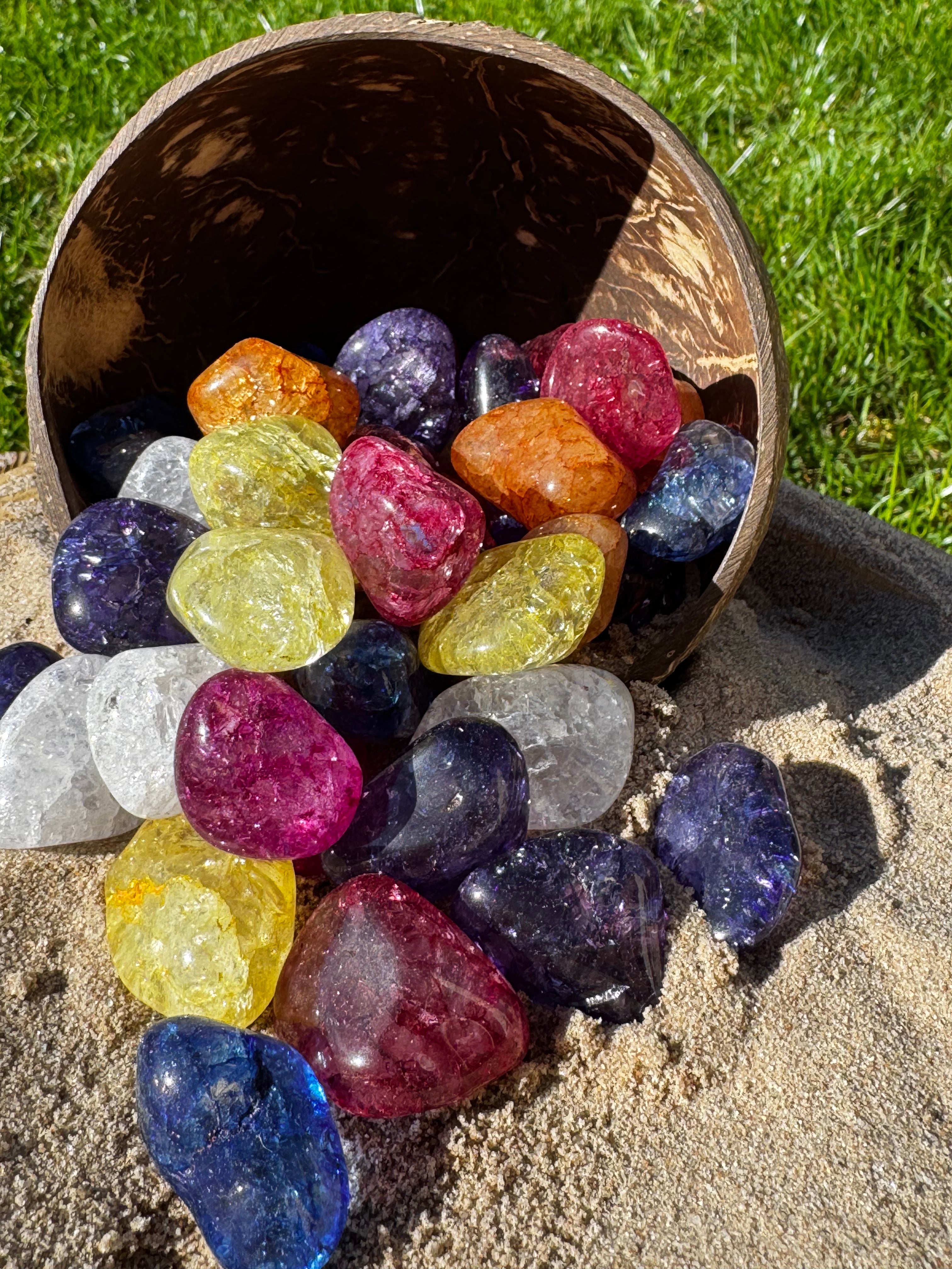 Cracked Quartz Tumblestone