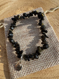Gold Obsidian Chip Bracelet