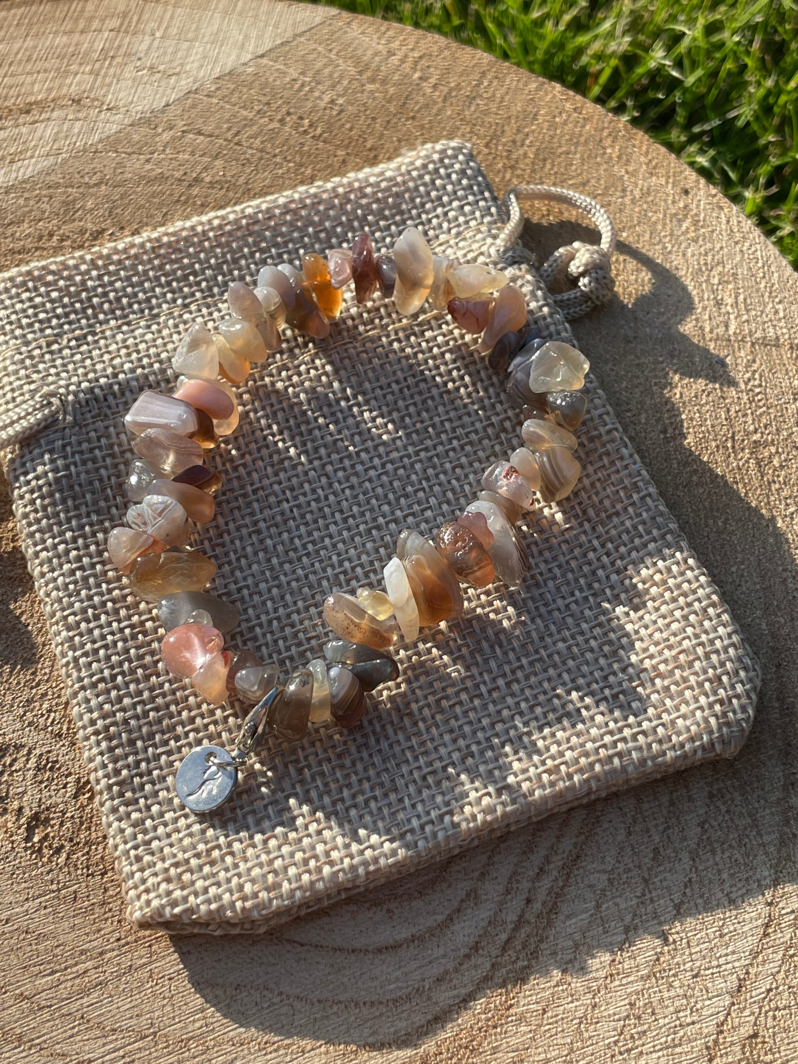 Botswana Agate A Grade Chip Bracelet