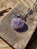 Rainbow Fluorite Heart Necklace