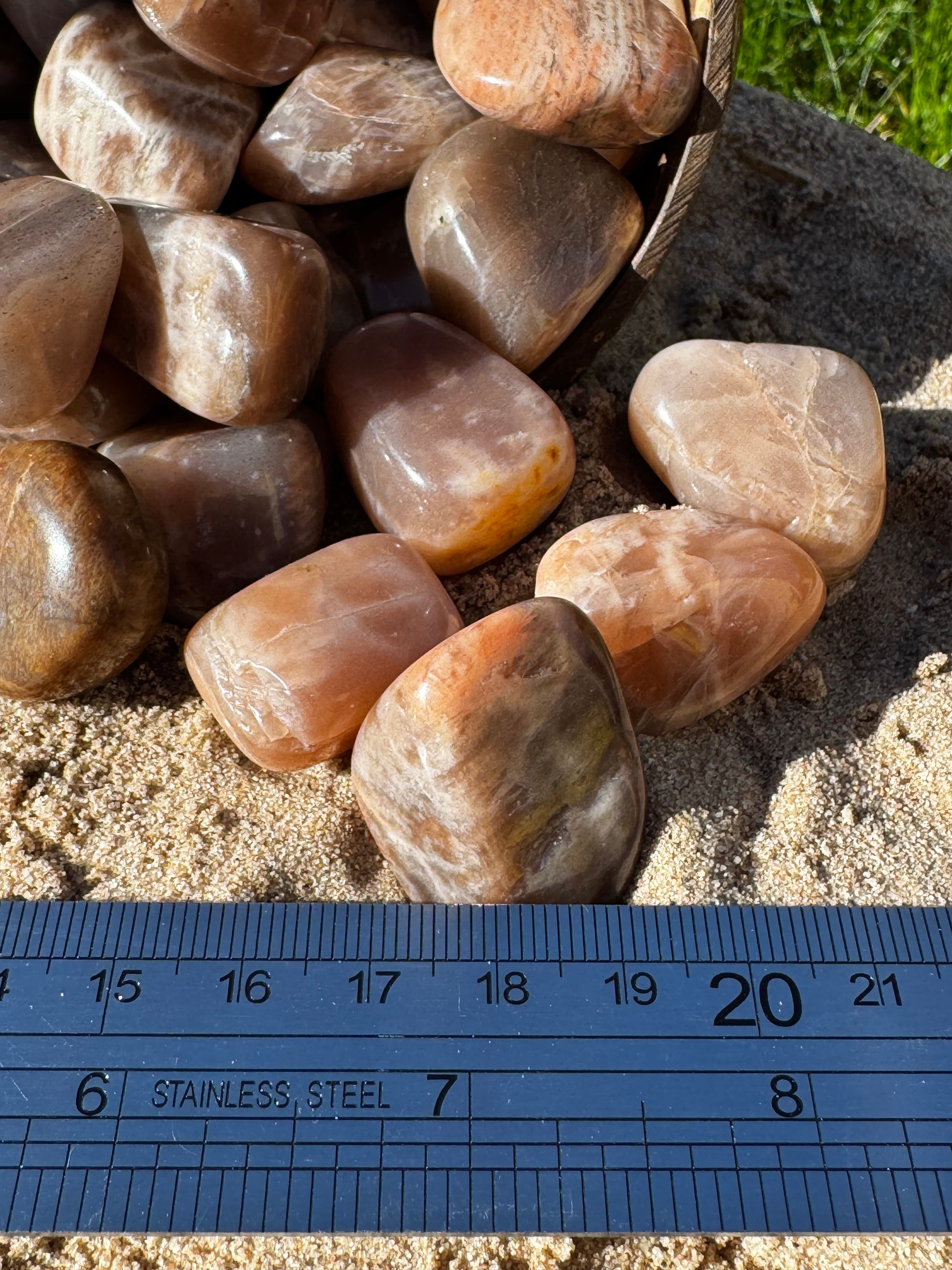 Pink Moonstone Tumblestone