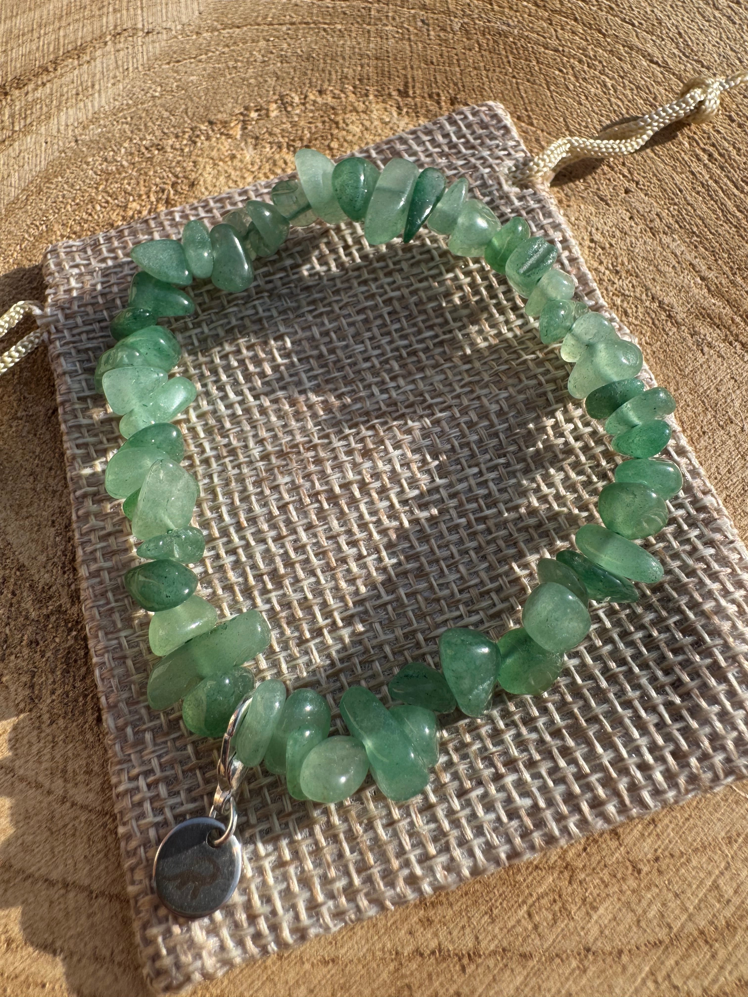 Green Adventurine Chip Bracelet