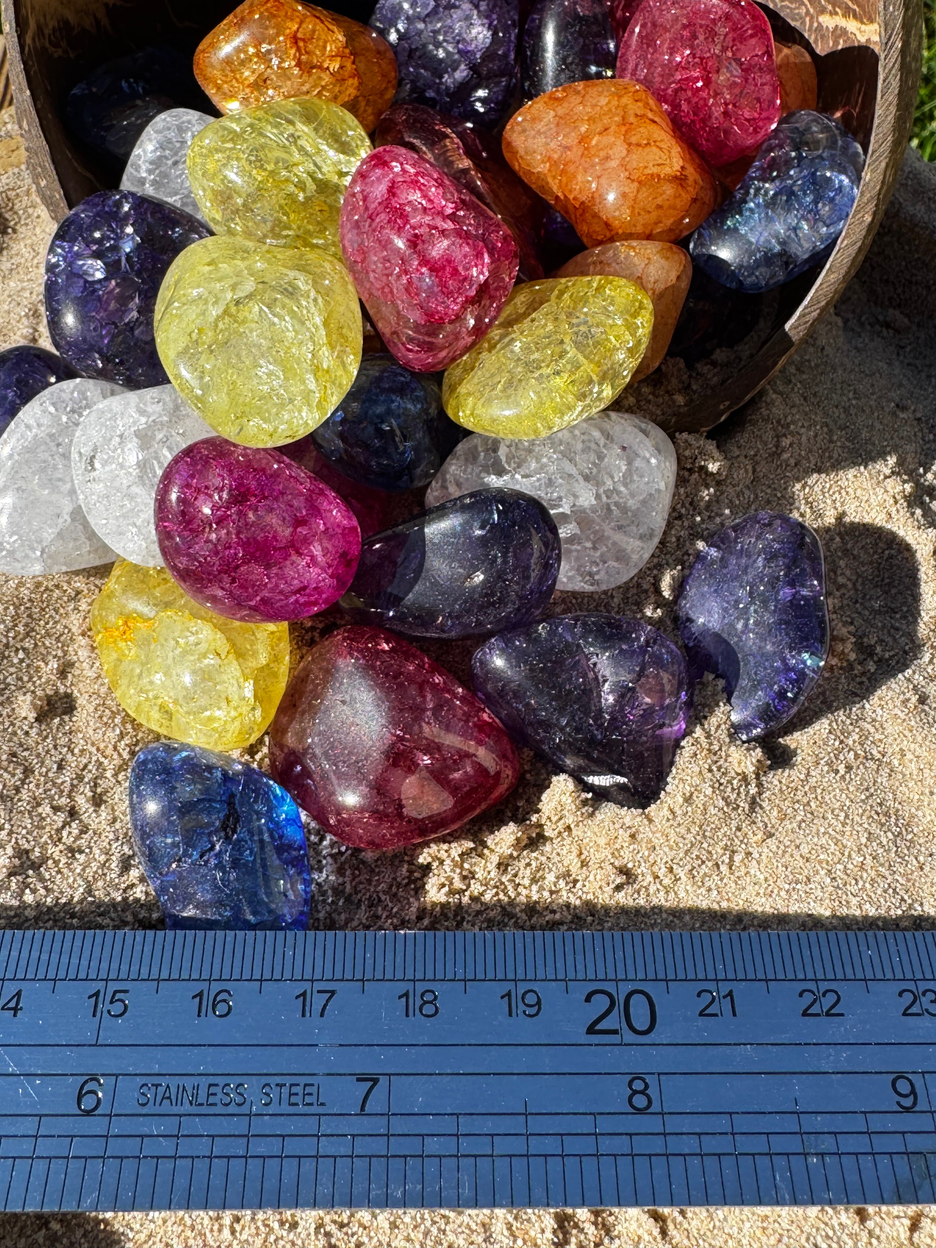 Cracked Quartz Tumblestone