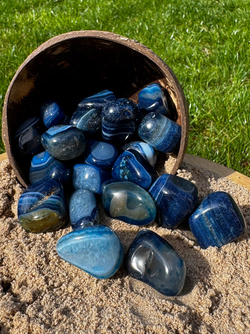 Blue Agate Tumblestone